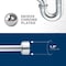 Everflow P-Trap with Box Escutcheon for Tubular Drain Applications, 17GA Chrome Plated Brass 1-1/2" 12712-S - alternate 2